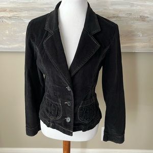 Tulle boho chic back corduroy blazer